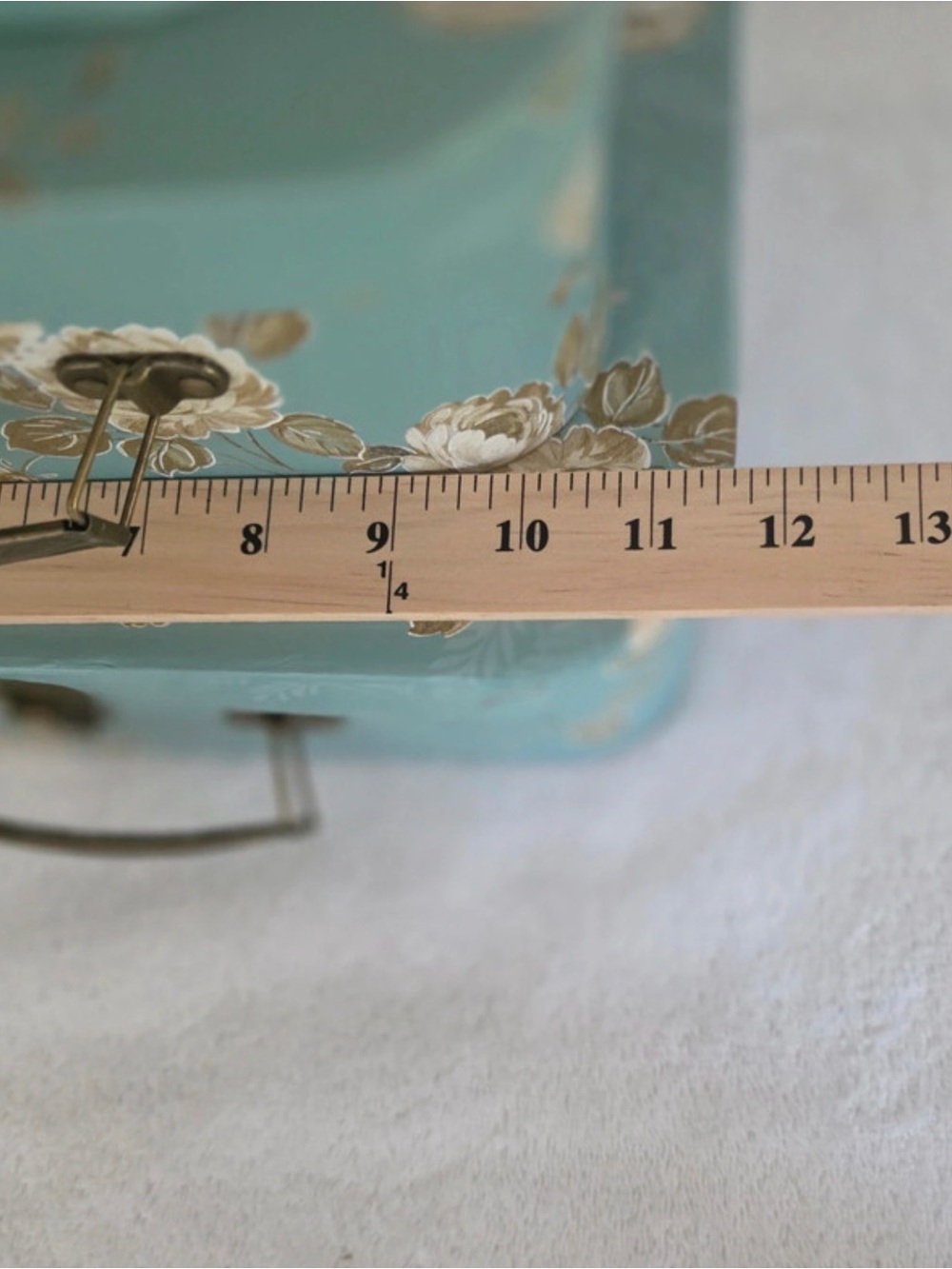 Vintage Floral Blue Decorative Storage Suitcase Set - Picture 2 of 6